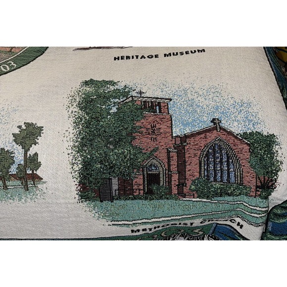 Mill Street Cotton Throw Blanket Winter Garden Fl Heritage Foundation Centennial - Picture 10 of 11